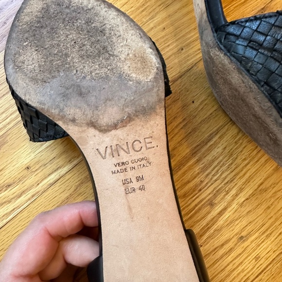 Vince Aurelian Woven Leather d’Orsay Kitten Heel Pumps - Picture 6 of 6